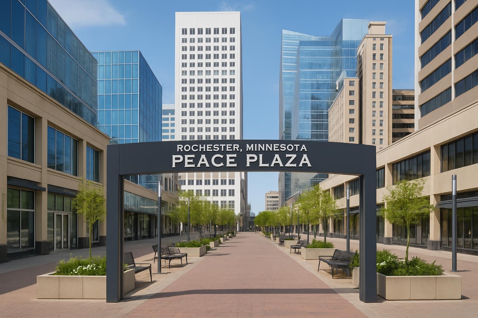 Rochester Peace Plaza downtown