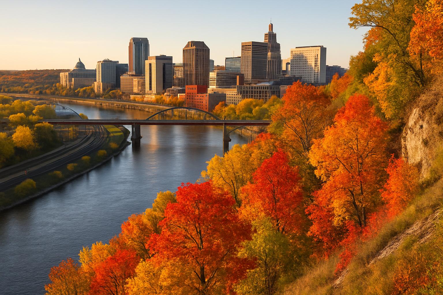 Saint Paul Mississippi River bluffs