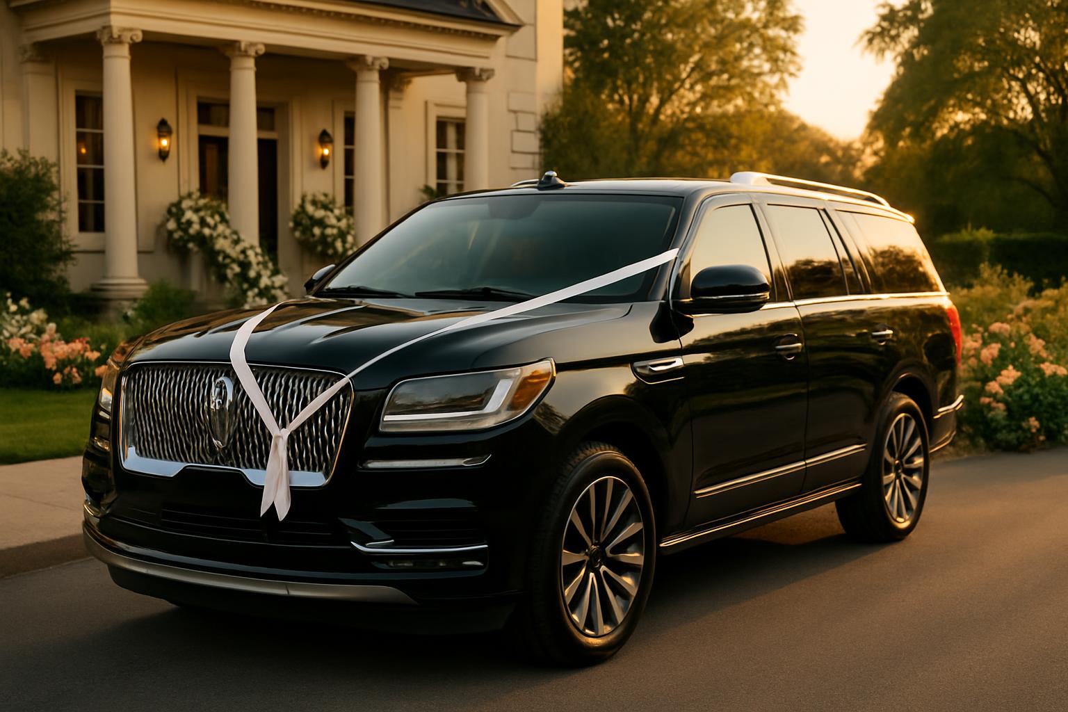 Black Navigator at wedding venue